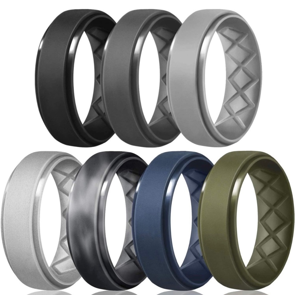 Mens size 10.5 rubber wedding band 7ct